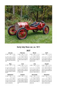 Early Indy Race Car, ca. 1911 poster calenar