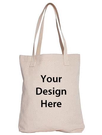 Design Your Own: Left Aligned Text Custom Tote Bags