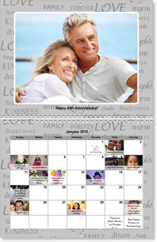anniversary photo calendars