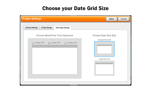 choose your date grid size